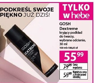 Podk艂ad kryj膮cy 008 Gosh dextreme promocja
