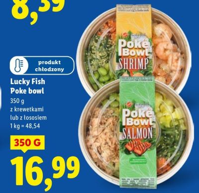 Lucky Fish Poke bowl z krewetkami lub z łososiem promocja w Lidl