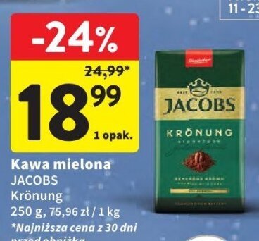 Kawa mielona JACOBS Krönung promocja w Intermarche