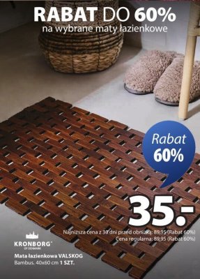 Mata łazienkowa VALSKOG promocja w Jysk
