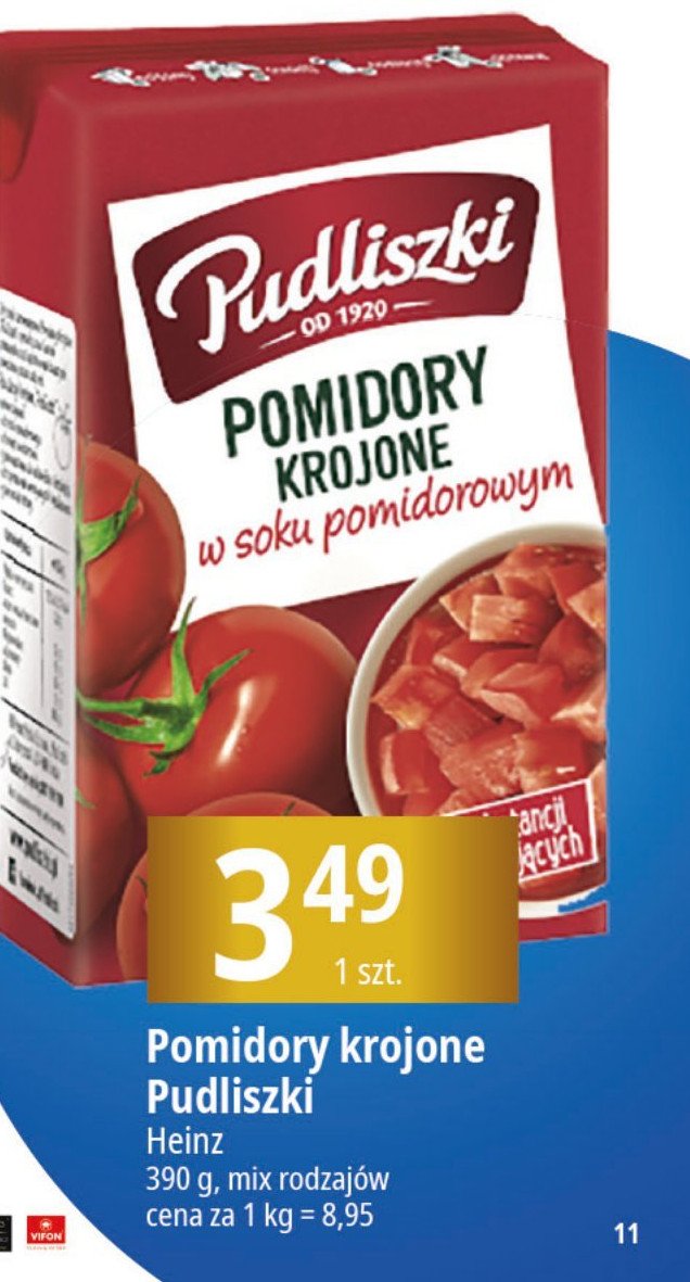Pomidory krojone w soku pomidorowym Pudliszki promocja