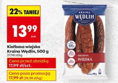 Kiełbasa wiejska  promocja w Biedronka