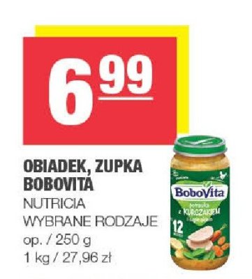 Obiadek, zupka Bobovita NUTRICIA, wybrane rodzaje promocja w SPAR