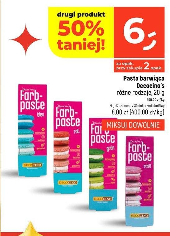 Pasta barwiąca niebieska Decocino promocja w Dealz