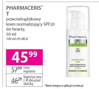 Krem do twarzy na dzień normalizujący spf 20 Pharmaceris t promocja