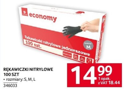 Rękawiczki nitrylowe 100 szt. rozmiary: S, M, L economy promocja w Selgros