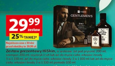Zestaw prezentowy HiSkin Gentlemen's promocja w Auchan