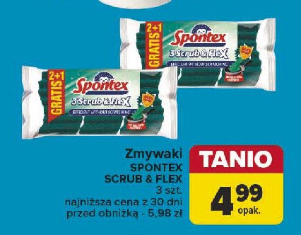 Zmywak kuchenny scrub & flex Spontex promocja