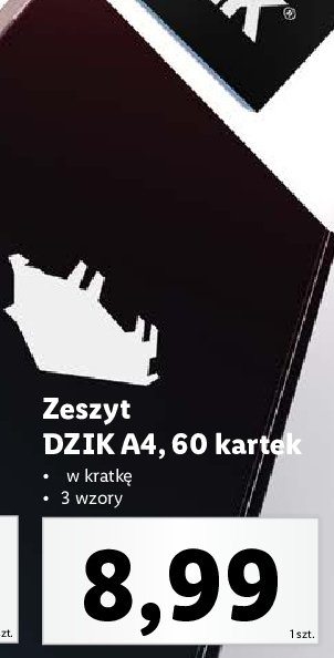 Zeszyt a4/60k kratka WK DZIK promocja