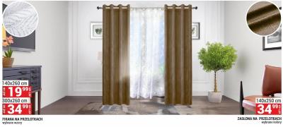 Zasłona na przelotach, 140x250 cm promocja w Merkury Market