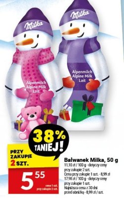 Bałwanek Milka, 50 g promocja w Twój Market