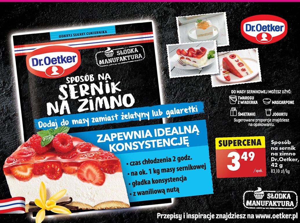 Sernik na zimno Dr. oetker promocja