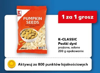 Pestki dyni prażone, solone promocja w Kaufland