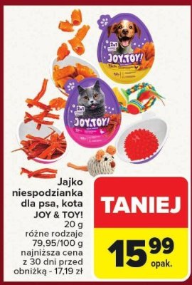 Jajko niespodzianka dla psa JOY & TOY! promocja w Carrefour