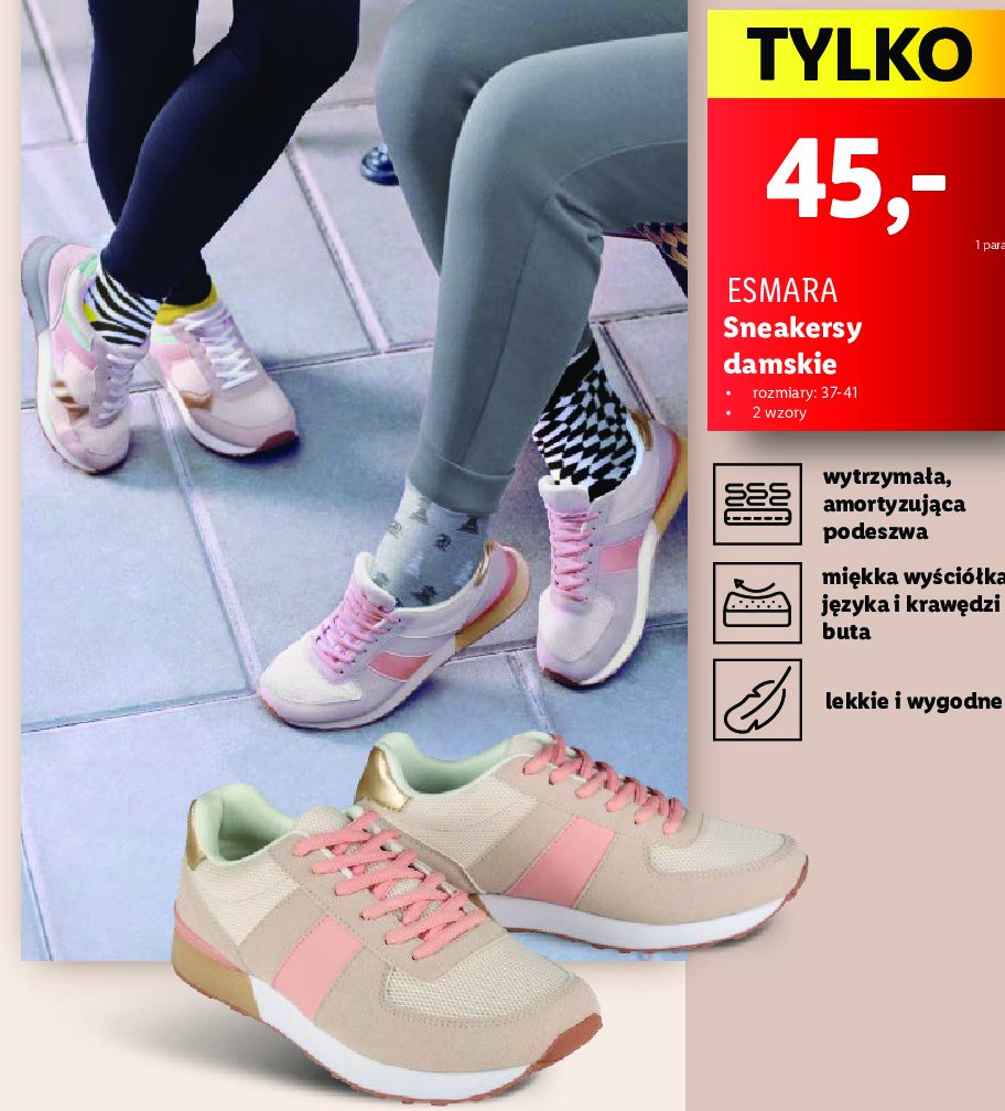 Sneakersy damskie Esmara promocja