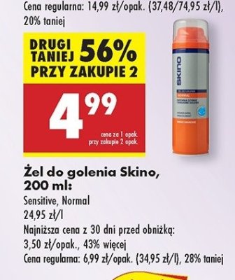 Żel do golenia normal Skino promocja