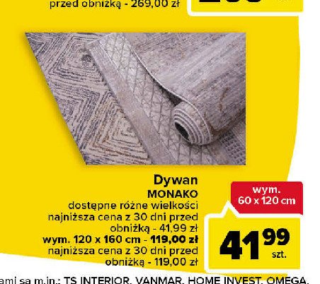Dywan monako 120 x 160 cm Omega promocja
