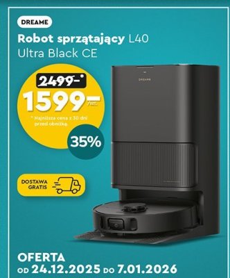 Robot sprzątający DREAME L40 Ultra Black CE promocja w Biedronka