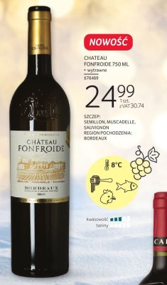 Wino Chateau Fonfroide wytrawne 750 ml promocja w Selgros