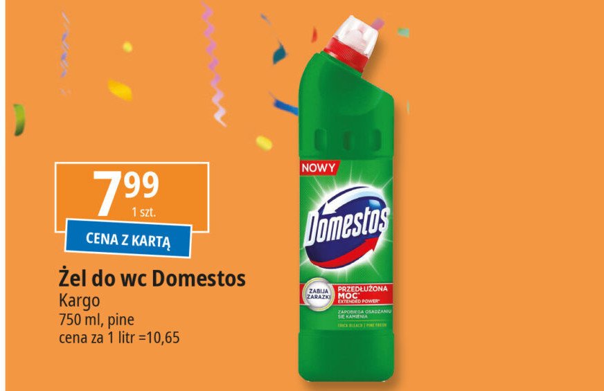 Płyn do WC Domestos Pine promocja