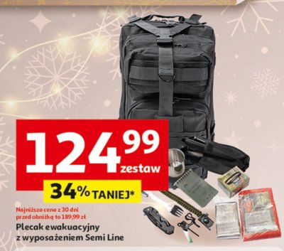 Plecak ewakuacyjny z wyposażeniem Semi Line promocja w Auchan