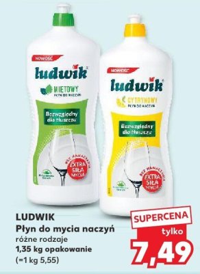 Płyn do mycia naczyń LUDWIK różne rodzaje 1,35 kg promocja w Kaufland