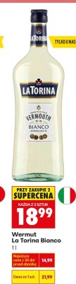 Wermut La Torina Bianco promocja w Biedronka