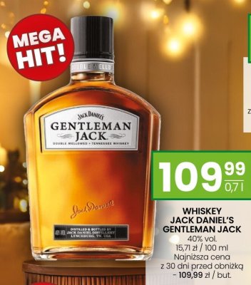 Whiskey Jack Daniel's Gentleman Jack 0.7l promocja w Twój Market
