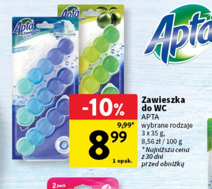 Zawieszka do wc limonka Apta promocja w Intermarche