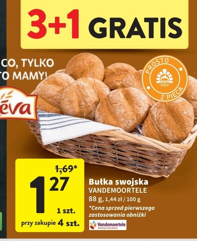 Bułka swojska Vandemoortele promocja w Intermarche