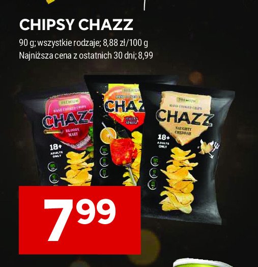 Chipsy naughty cheddar Chazz promocja