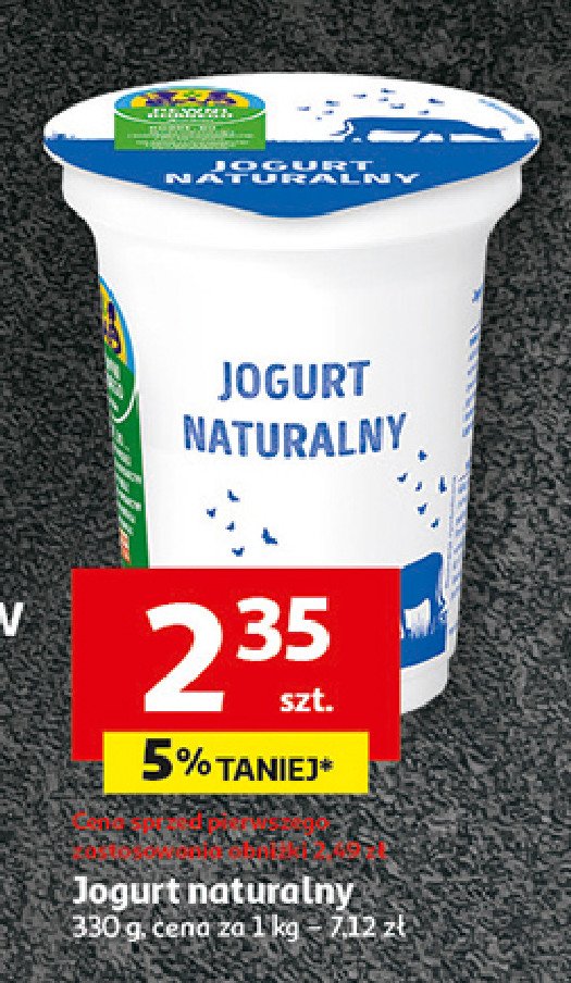 Jogurt naturalny Auchan pewni dobrego promocja