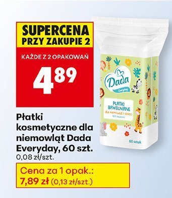 Płatki kosmetyczne dla niemowląt Dada Everyday, 60 szt. promocja w Biedronka