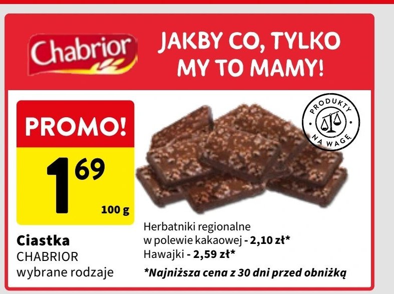 Herbatniki w polewie kakaowej Chabrior promocja