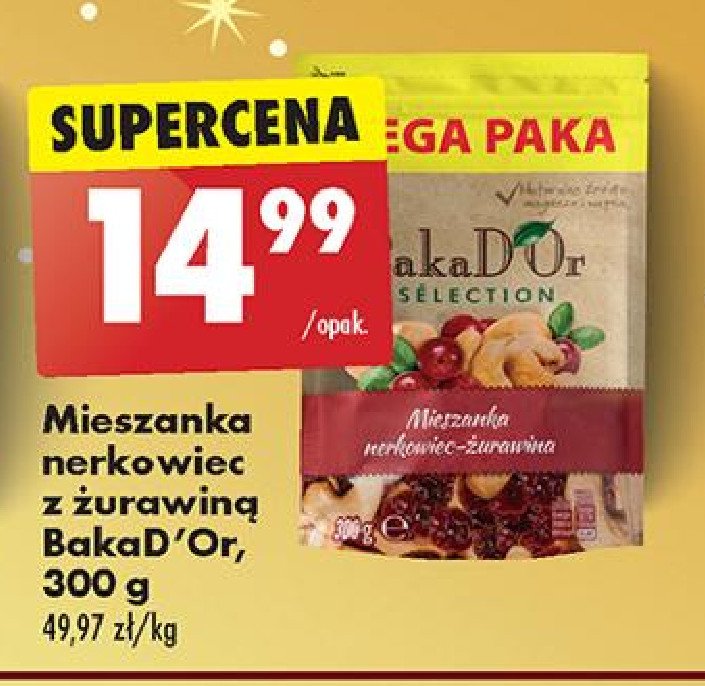 Mieszanka nerkowiec-żurawina Bakad'or promocja w Biedronka