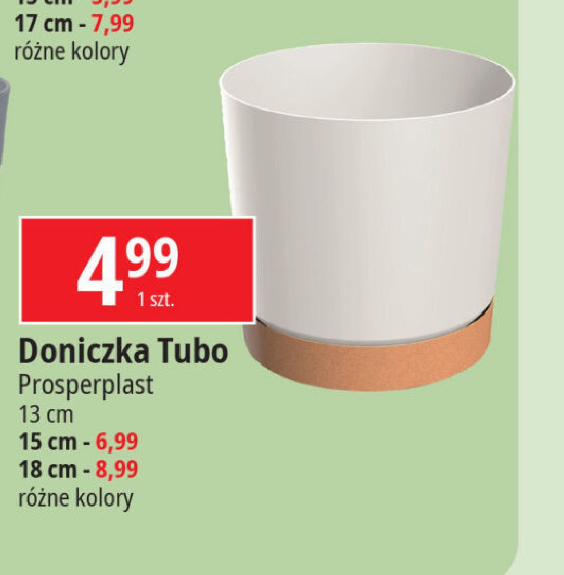 Doniczka tubo 18 cm Prosperplast promocja