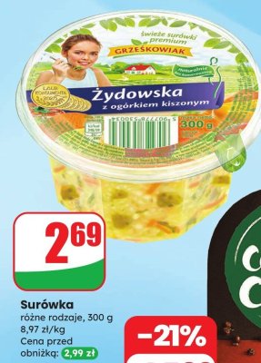 Surówka żydowska z ogórkiem kiszonym promocja w Dino
