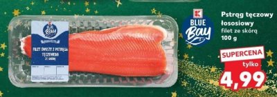 Pstrąg tęczowy łososiowy filet ze skórą Blue Bay 100g promocja w Kaufland