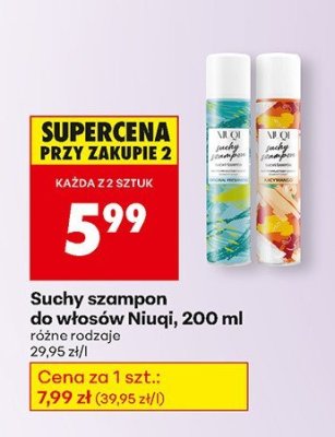 Suchy szampon do włosów Niuqi, 200 ml promocja w Biedronka