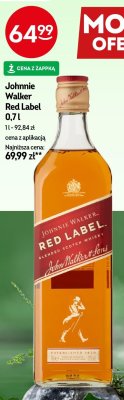 Whisky Johnnie Walker Red Label 0,7l promocja w Żabka