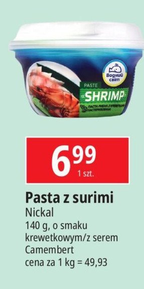 Pasta surimi z serem camembert Wodny świat promocja