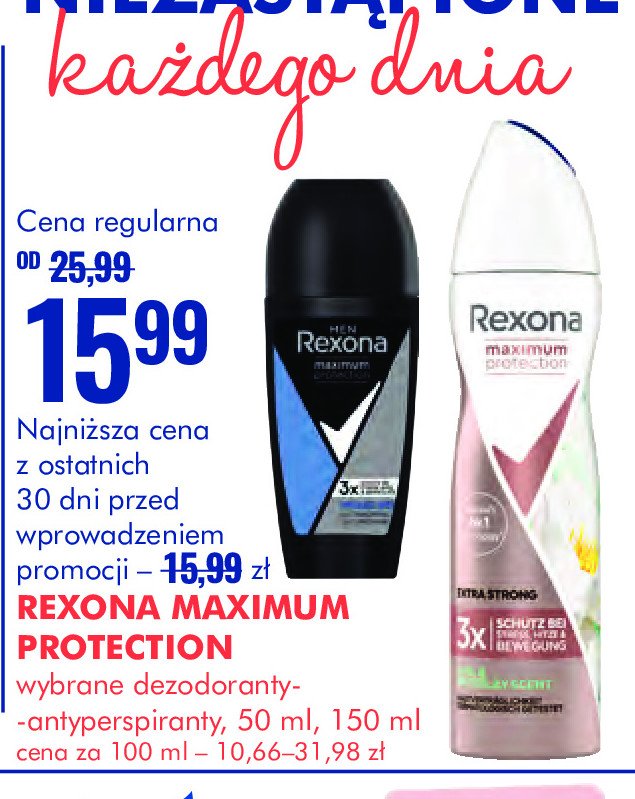 Dezodorant fresh extra strong Rexona maximum protection promocja