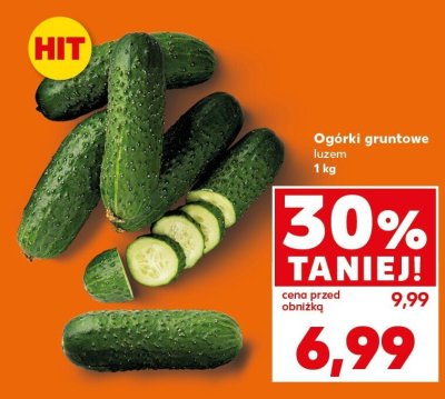 Ogórki gruntowe luzem promocja w Kaufland
