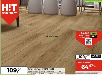 Panele winylowe SPC DĄB BELIZE Leroy Merlin promocja w Leroy Merlin