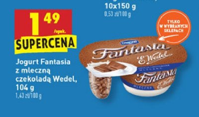 Jogurt z mleczną czekoladą Danone fantasia e. wedel promocja