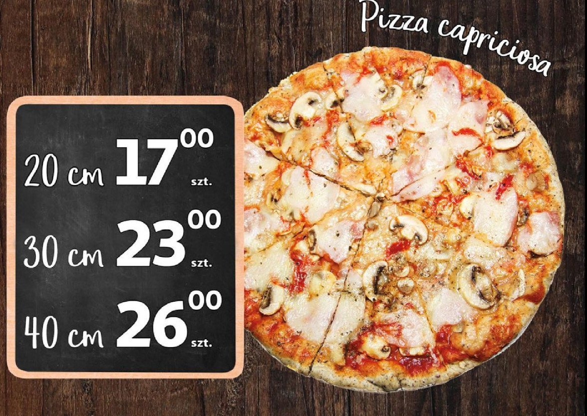 Pizza capriciosa śr. 20 cm Auchan promocja