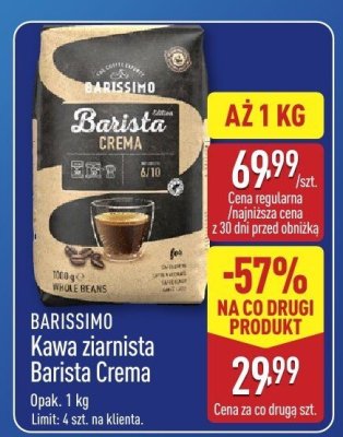 Kawa ziarnista BARISSIMO Barista Crema promocja w Aldi
