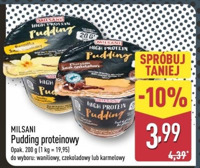 Pudding proteinowy MILSANI promocja w Aldi