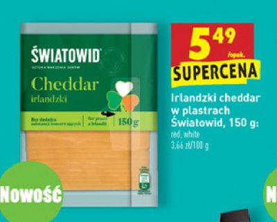 Ser cheddar irlandzki white w plastrach 艢wiatowid promocja