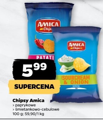 Chipsy paprykowe, pomidorowe, cebulowe promocja w Netto